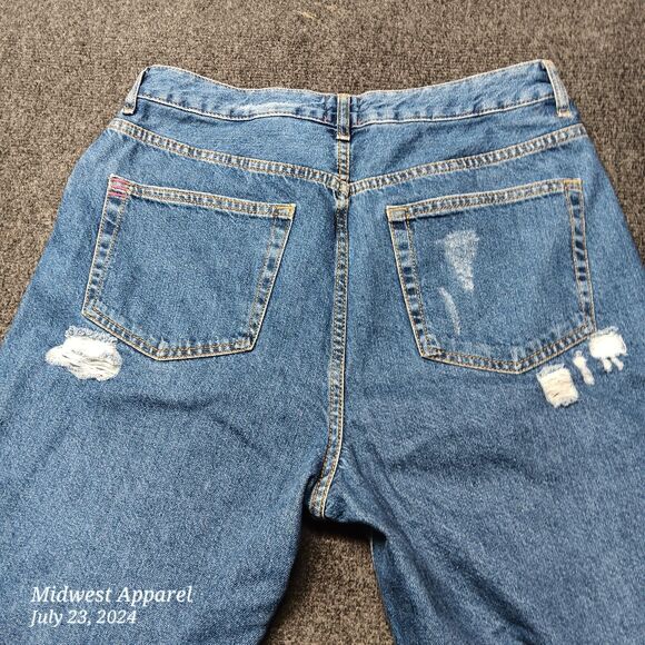 BDG‎ Urban Outfitters Jeans Women 31 Blue Mom High Rise Destroyed Distressed - Picture 4 of 11